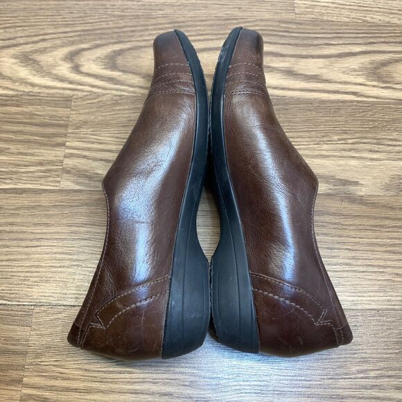 Dansko Womens 38 7.5 8 Franny Loafer Slip On Shoes Burnished Leather Adjustable - Picture 3 of 11